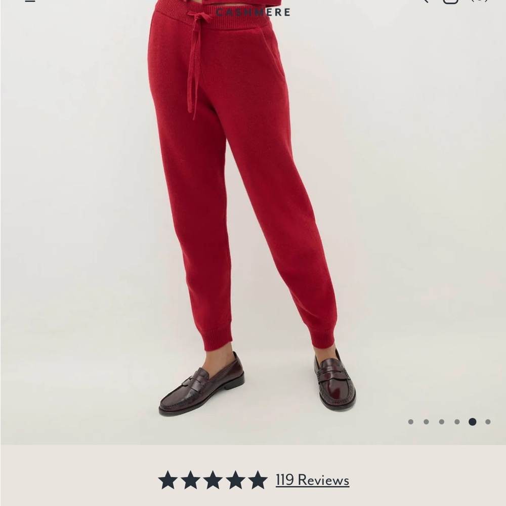 Naked Cashmere URI jogger 100% cashmere in winter red - size M